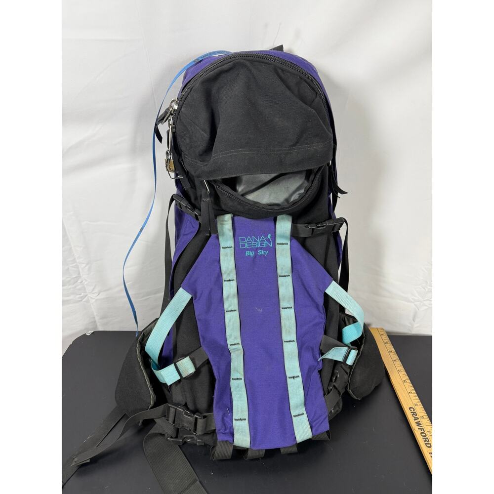 Vintage Dana Design Big Sky Backpack Purple Teal Mountaineering Pack USA Made